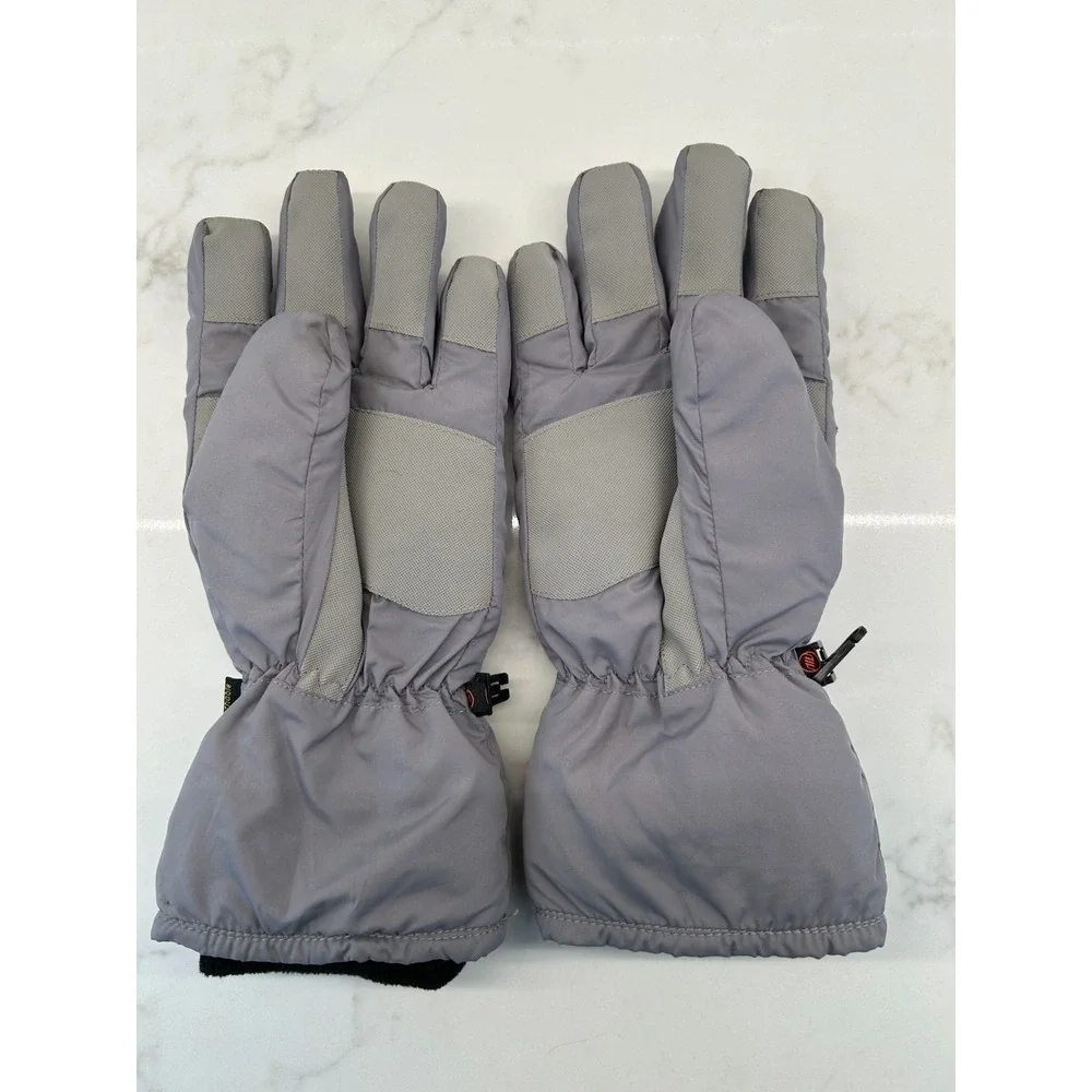 Manzella Waterproof Winter Gloves Womens Medium Gray Warm Insulated Fleece Lined
